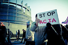 Ne ACTA - Strazburg. Fotografija Christophe Kaiser na Flickr, CC-license-BY