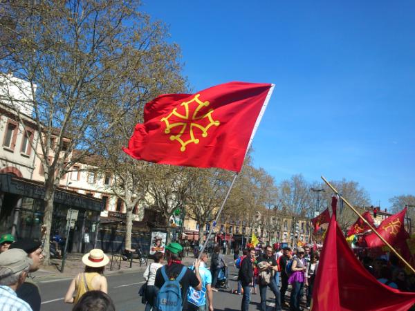 Demonstration in Toulouse on March 31, 2012. Photo by @elpasolibre on Twitter