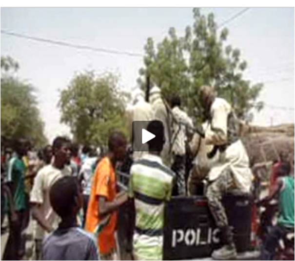 Screen capture of the "Nous pas Bouger" (We won't move) youth protest in Gao by Hamma Biamoye of the Observers.