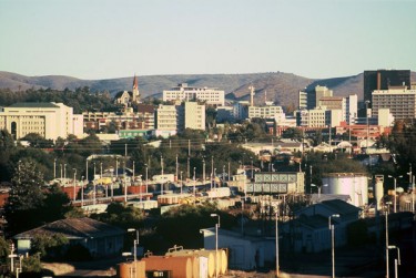 The capital city of Windhoek in Namibia by Bries on Wikipedia. License CC-Attribution-Share Alike 2.5.