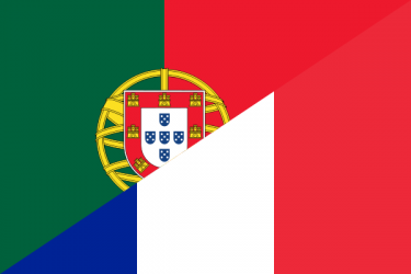 drapeaux du Portugal et de la France sur wikimédia commons- Domaine Publique 