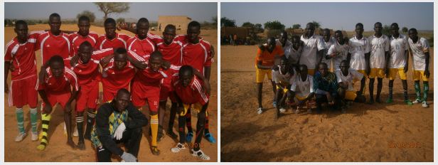 Tournoi de football dans le département de la Tahoua, Niger. avec la permission du projet mapping for Niger 