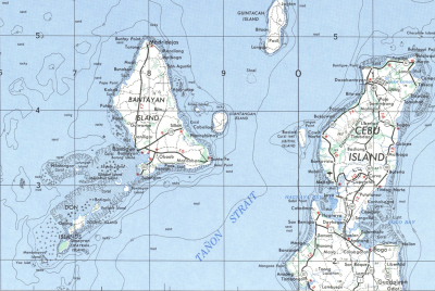 Carte de L'ile de Bantayan - Domain public 
