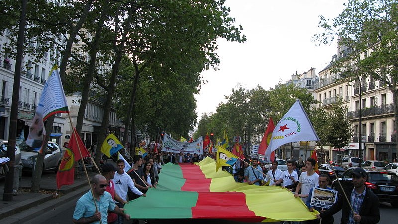 Manifestación pro Kurdistán en París. Foto de Jiel beaumadier con licencia CC-BY 3.0