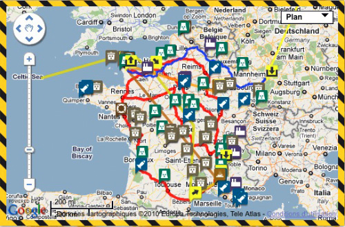 La carte de France du nucléaire - via Greenpeace 